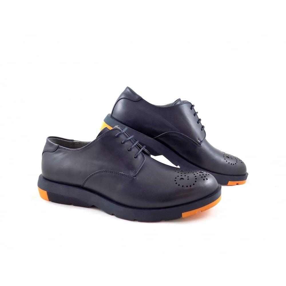 Anthony Miles Melrose Brogue Shoe in Deep Blue Leather  display picture 1