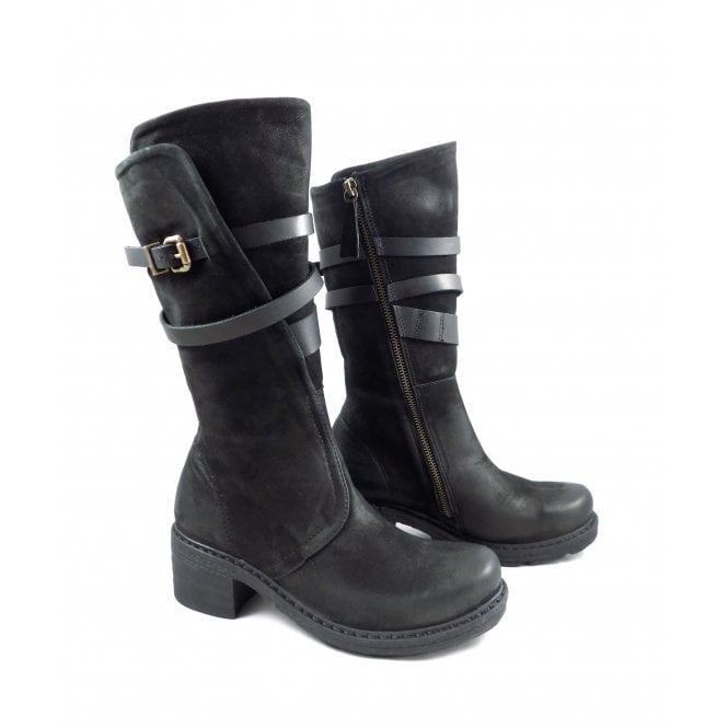 Bueno 0609 Long Boot with Chunky Heel