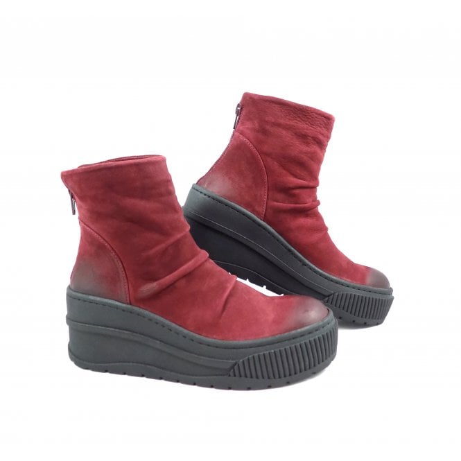Bueno 4708 Chunky Wedge Ankle Boot