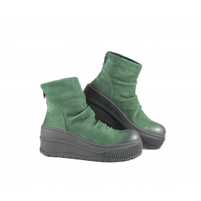 Bueno 4708 Chunky Wedge Ankle Boot