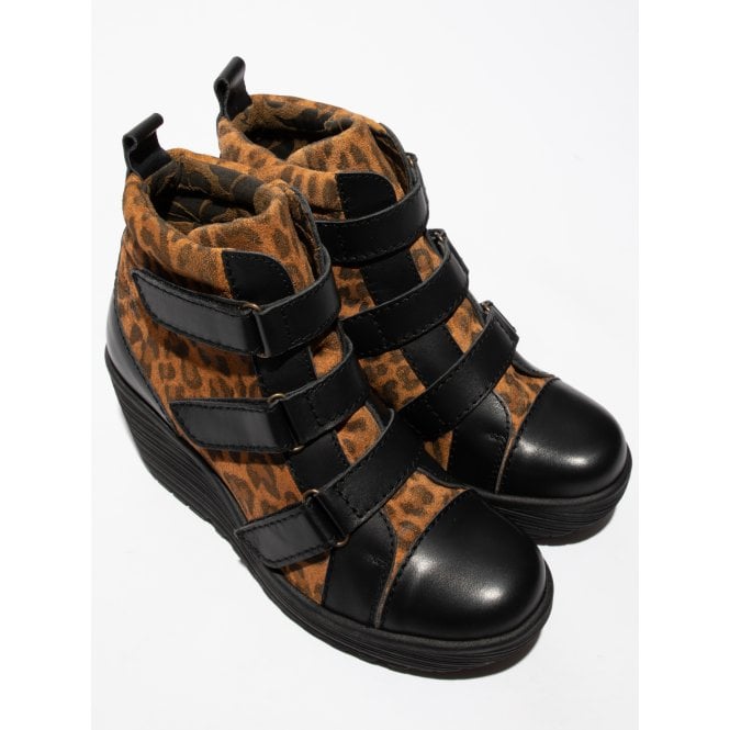 Fly London Lart Leopard Chunky Boot 