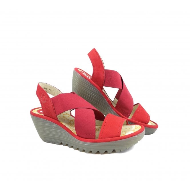 Fly London Yaji Cross Strap Wedge Sandal
