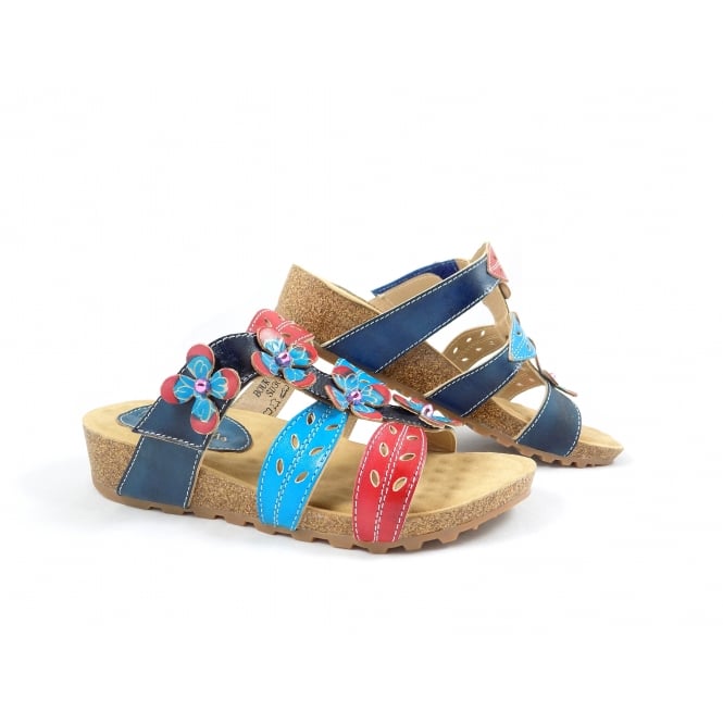 Laura Vita Bourges 80 Slip On Low Wedge Sandal