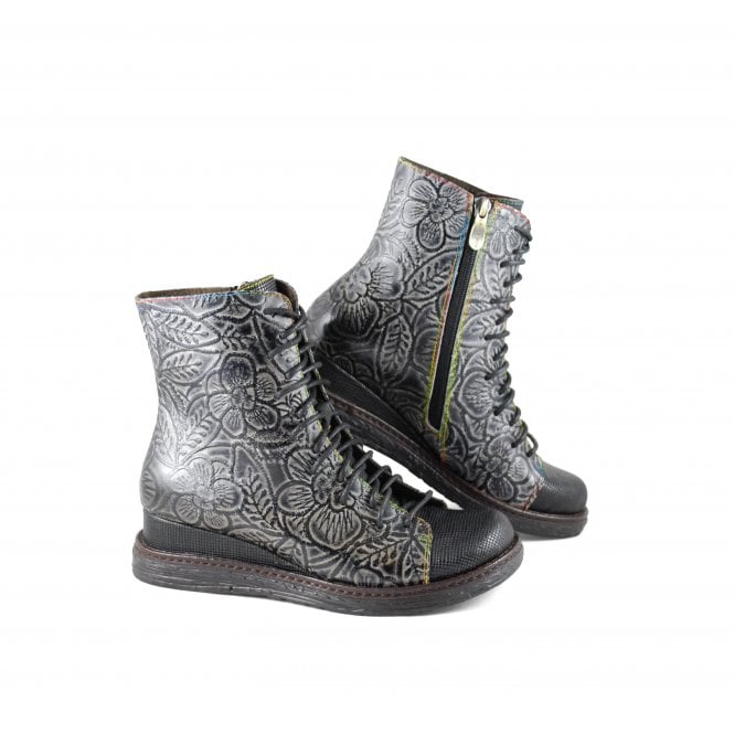 Laura Vita Ernault Lace Up Wedge Ankle Boot