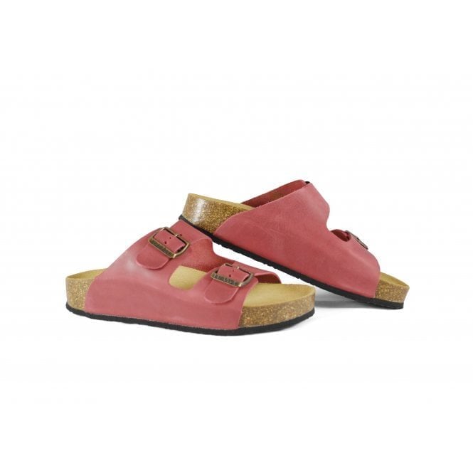 Plakton Malaga Mid Two Strap Sandal- Red